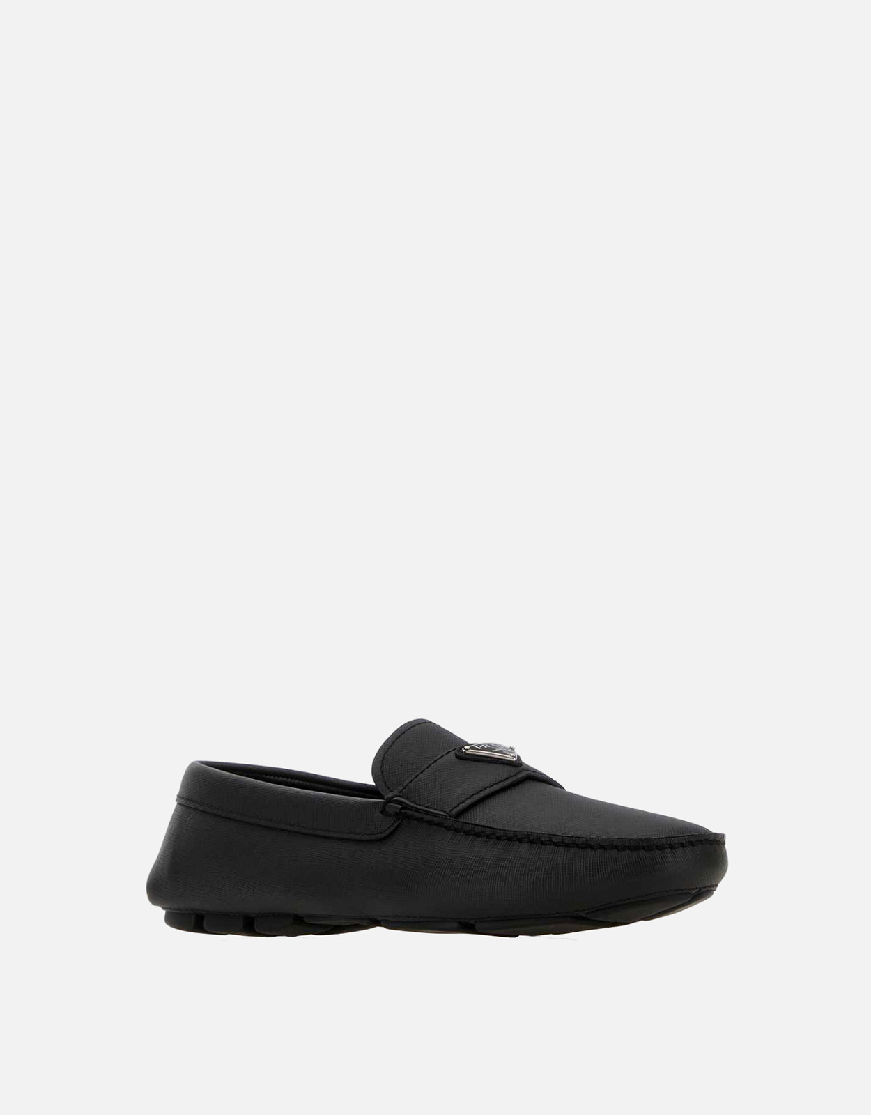 PRADA ブラックレザー ローファー 10736E 37 1/2 Prada ブラックレザー