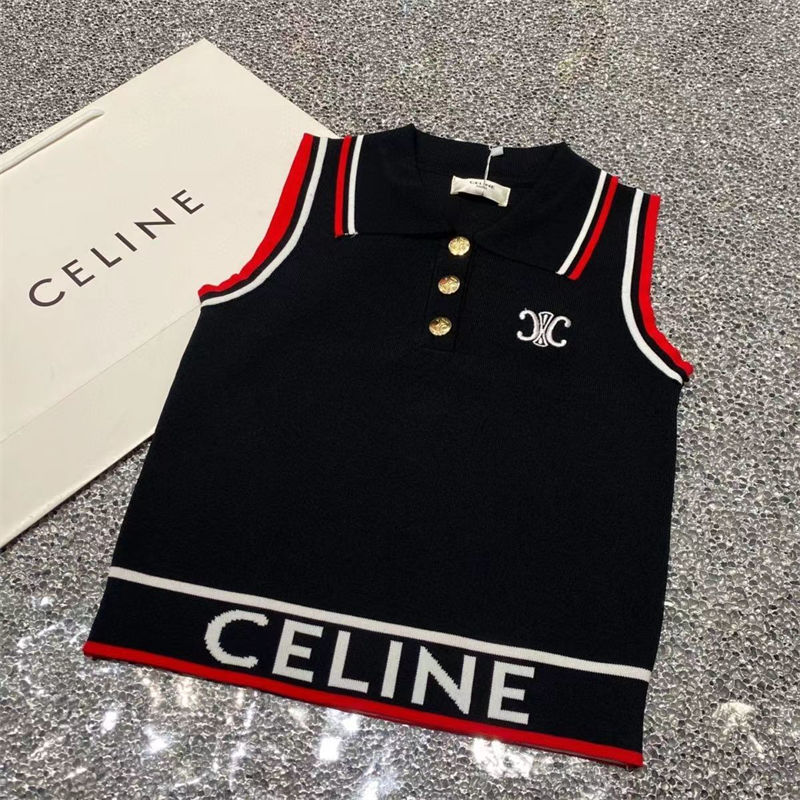セリーヌ ノースリーブシャツ レディース クルーネック CELINE ニット