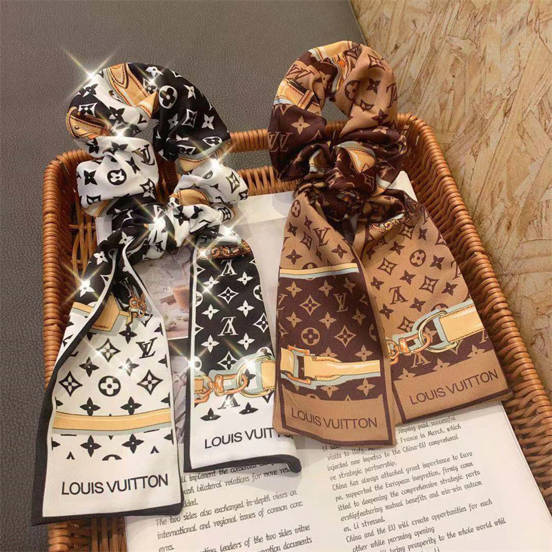 ルイヴィトン ヘアゴム -少女 ヘアアクセサリー lv ブランドスカーフ