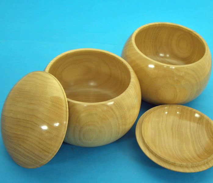 手作木製碁笥 椎(しい)極上 特大36号 碁盤、碁石、囲碁セット、碁笥