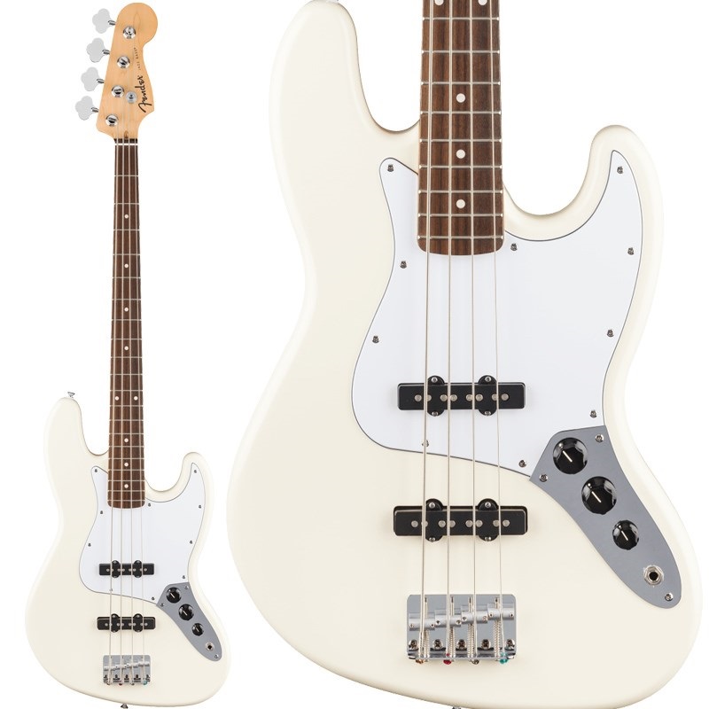Fender Standard Series Standard Jazz Bass (Olympic White/Laurel