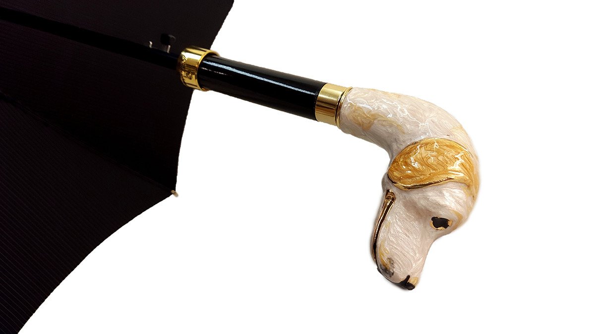 Men's Stripe Umbrella - Hound Head Handle – ilMarchesato - Luxury