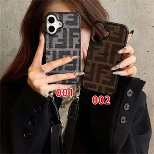 FENDI フェンディ iPhone 15/14/13 Pro ケース 高級レザー風 可愛い