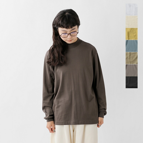 LIFiLL リフィル コットニー 天竺 モックネック ロングスリーブ T