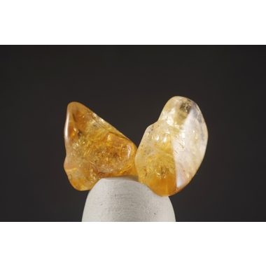 シトリン（黄水晶）原石 タンブル 2個セット27g 天然石販売 名取
