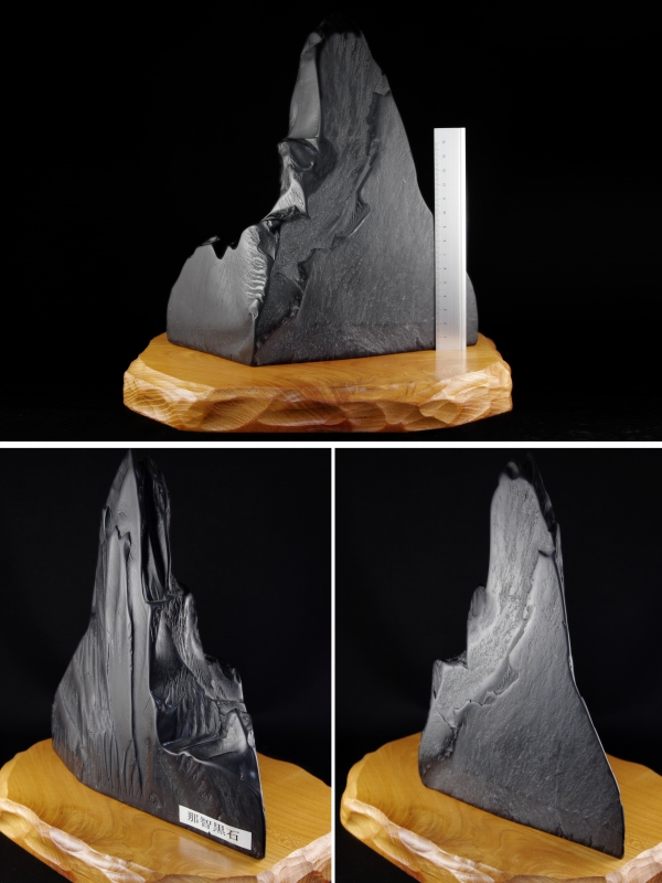 那智黒石原石置き石 3kg 水石 天然石販売 名取貴石 天然石・国産