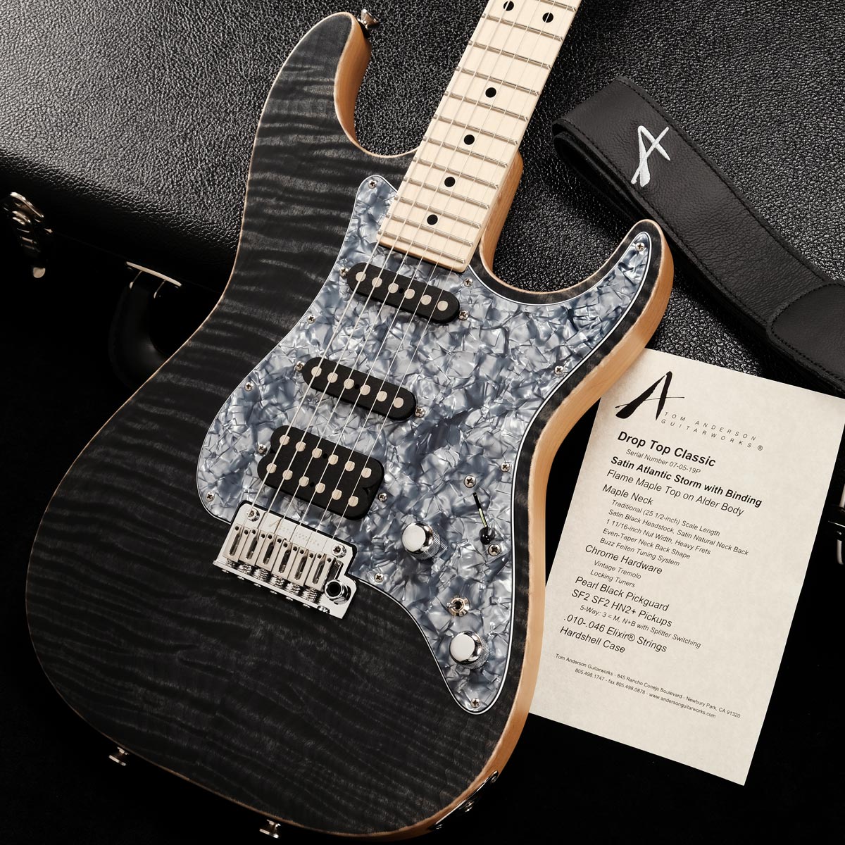 Tom Anderson】Drop Top Classic Satin Atlantie Storm with Binding