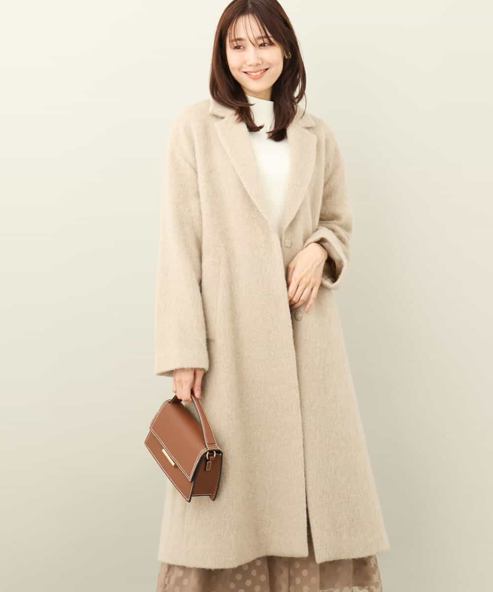 モヘヤループカットシャギー ロングチェスターコート(チェスターコート