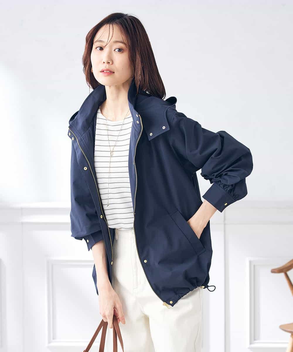 2WAY/微撥水】フード付きスタンドカラージャケット(モッズコート