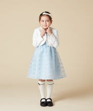 100-130]【結婚式/セレモニー/オケージョン】オーガンジーフラワー刺繍