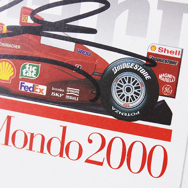 M.Schumacher直筆サイン入り額装F1-2000ポストカード : イタリア自動車