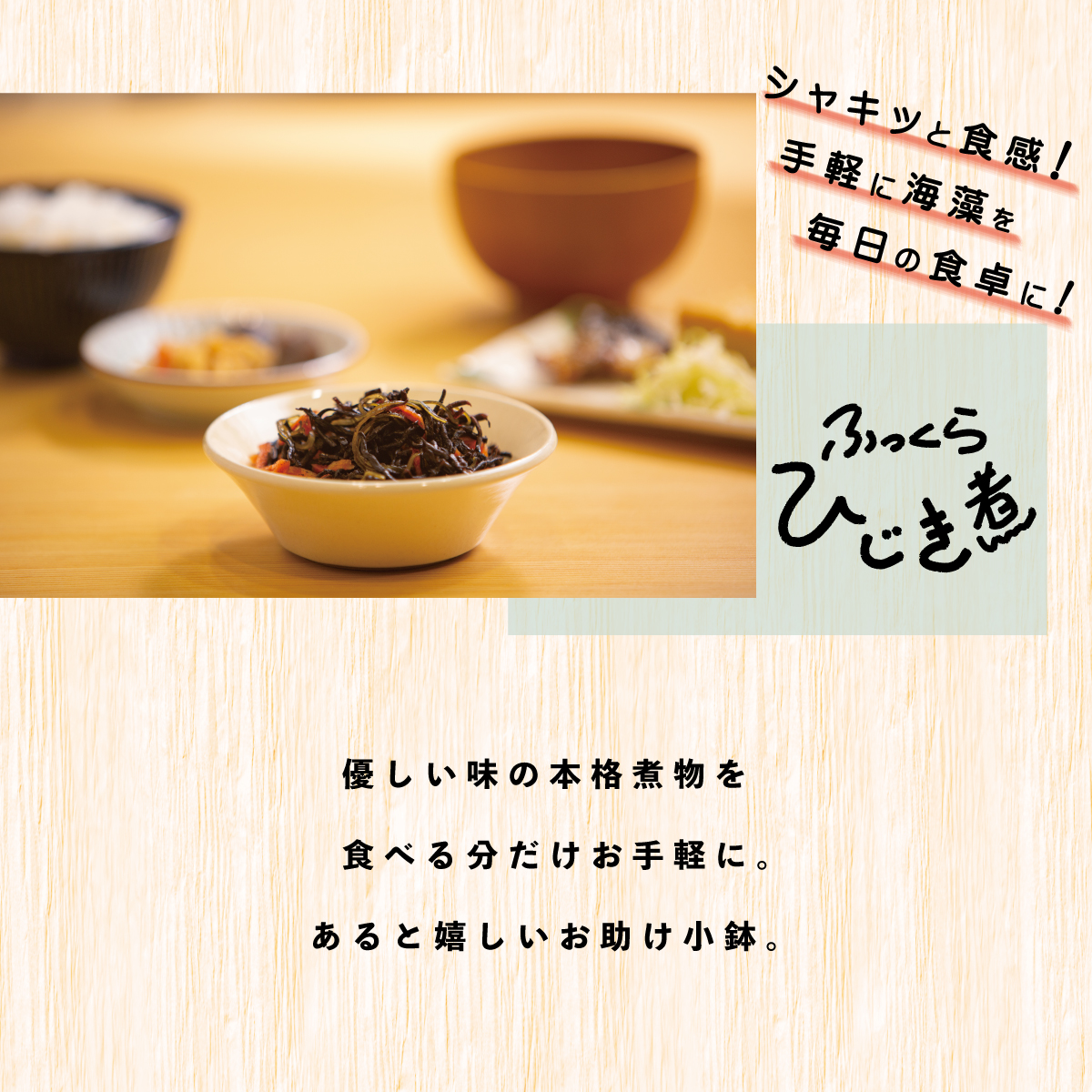 ふっくらひじき煮 45g (2人前) 10袋セット 国産乾物100%｜岩のり工房