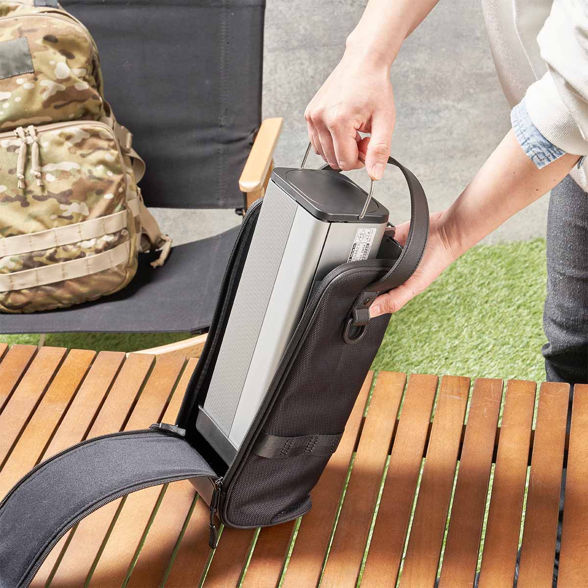 FORE WINDS FOLDING CAMP STOVE ブラック+純正バッグ FORE WINDS（FORE