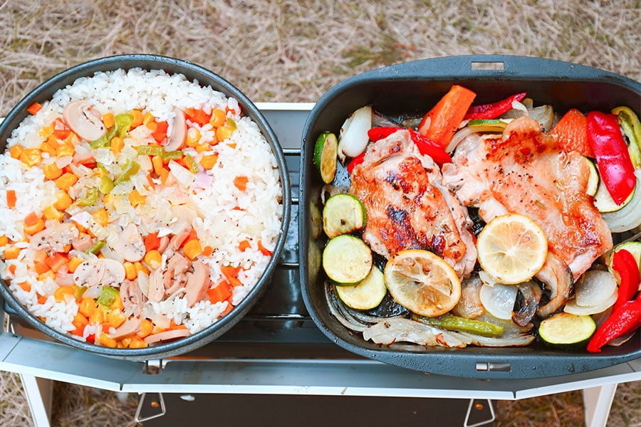 お庭で練習するシンプルキャンプスタイル「ツーバーナーを使いこなす