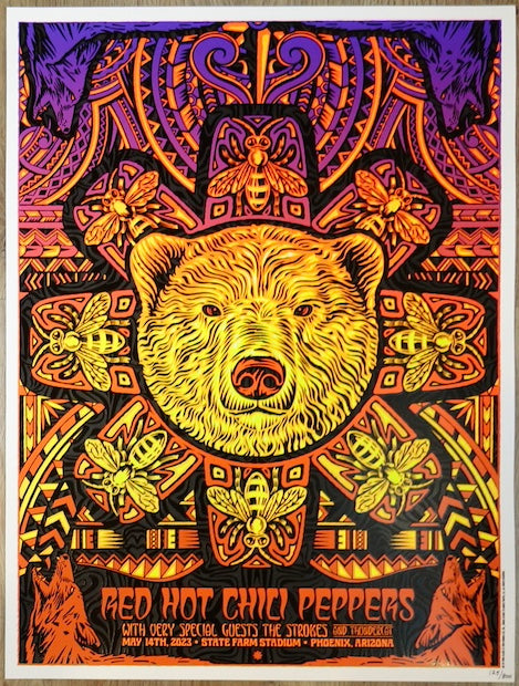 2023 Red Hot Chili Peppers - Phoenix Silkscreen Concert Poster by