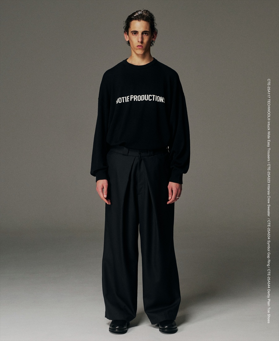 COOTIE PRODUCTIONS/Intarsia Crew Sweater（Black）［インターシャ