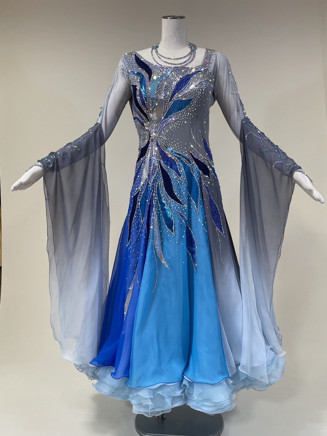 スタンダードドレスNo.1113[LL] - 社交ダンスのドレス・衣装レンタル