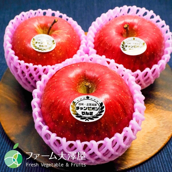 ファーム大澤屋 サンふじ 志賀高原産チャンピオンりんご 特秀 約5kg(8
