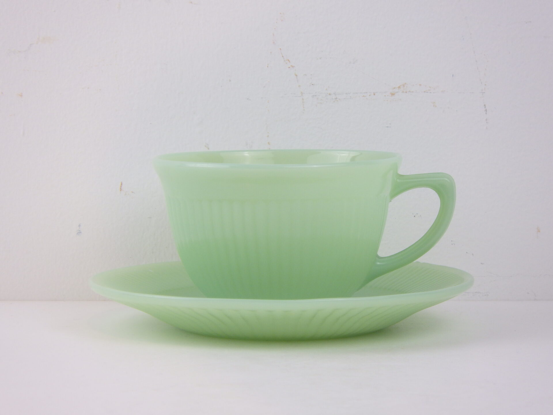 Fire king” Jade-ite Jane Ray Cup&Saucer ファイヤーキング ジェダイ