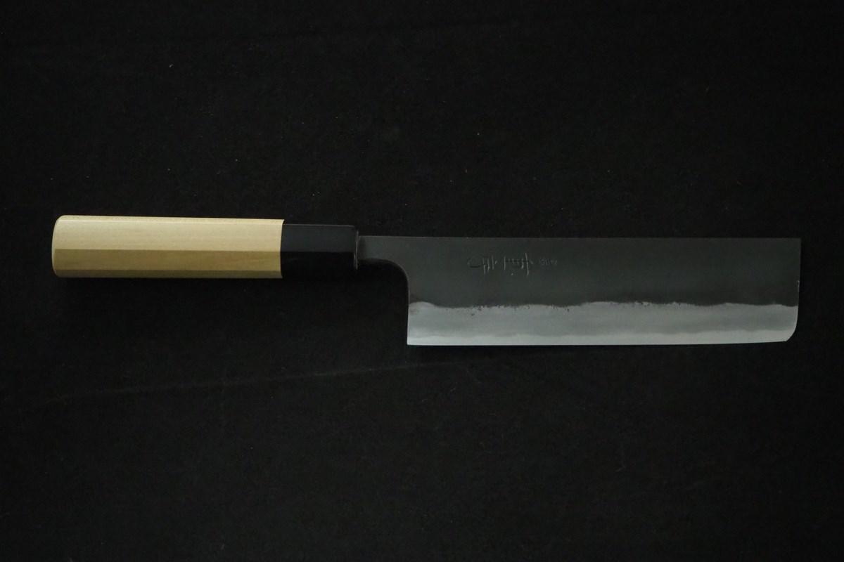 飯塚 重房作 黒打菜切 5寸5分（八角柄） | 日本刃物総本店