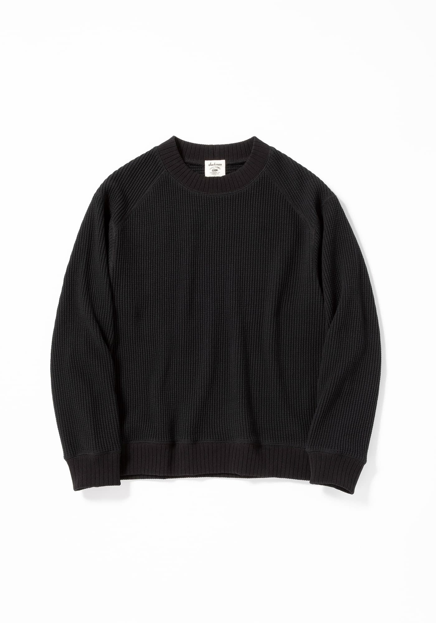 Waffle Mid-neck(S 07:Black): ALL | Jackman Official Site For Overseas
