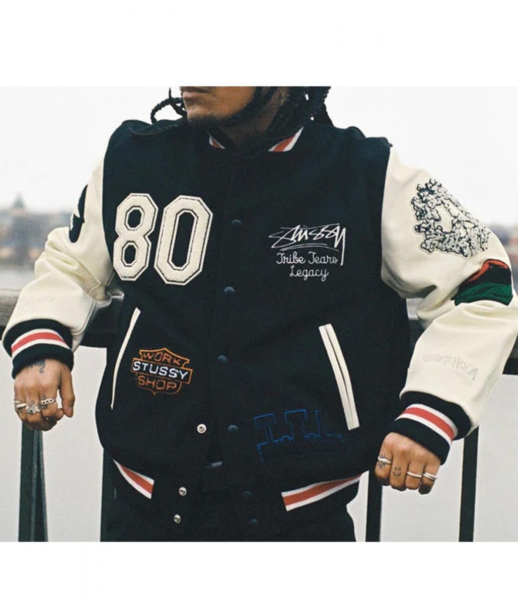 White and Black Stussy x Denim Tears X Our Legacy TTL Varsity