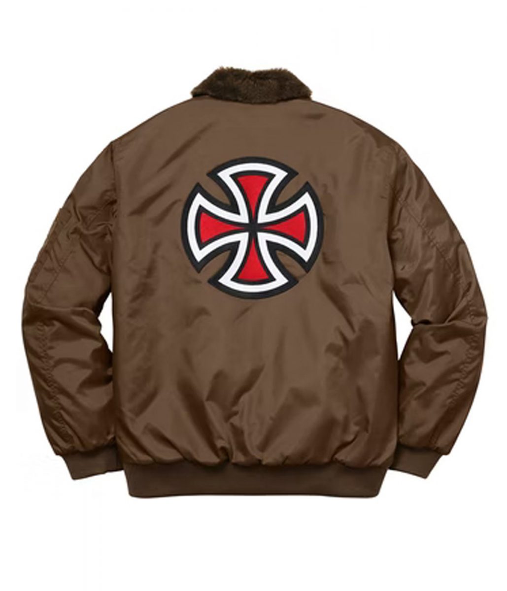 Brown Supreme Jacket with Fur Collar - Jackets Masters