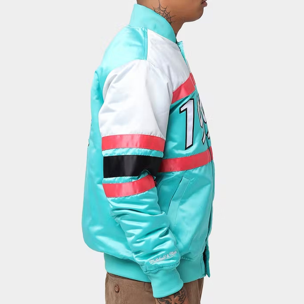 Teal Satin Hardwood Classics All-Star NBA Weekend 1996 Jacket