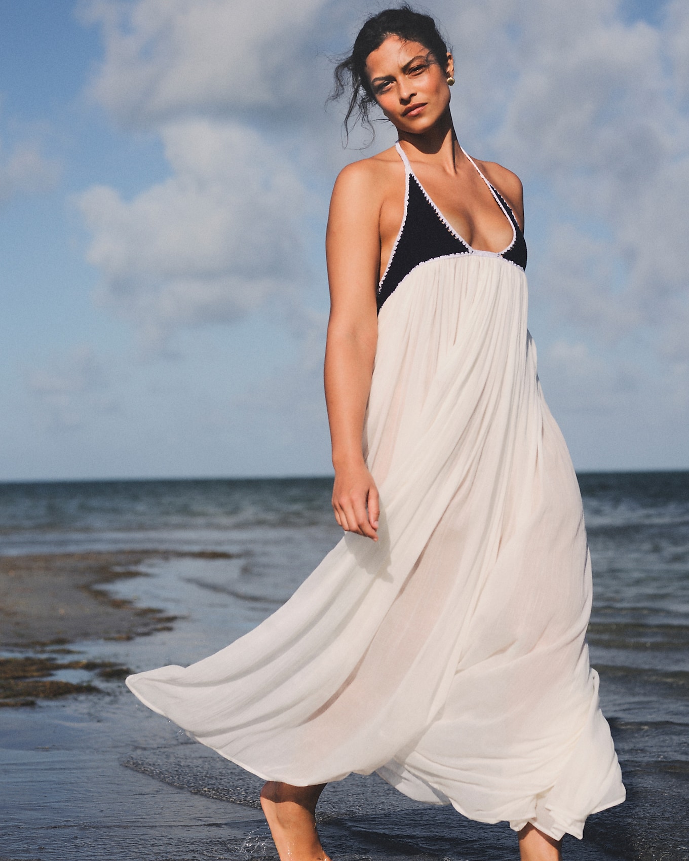 Crochet Mixy Dress For Women | J.Crew