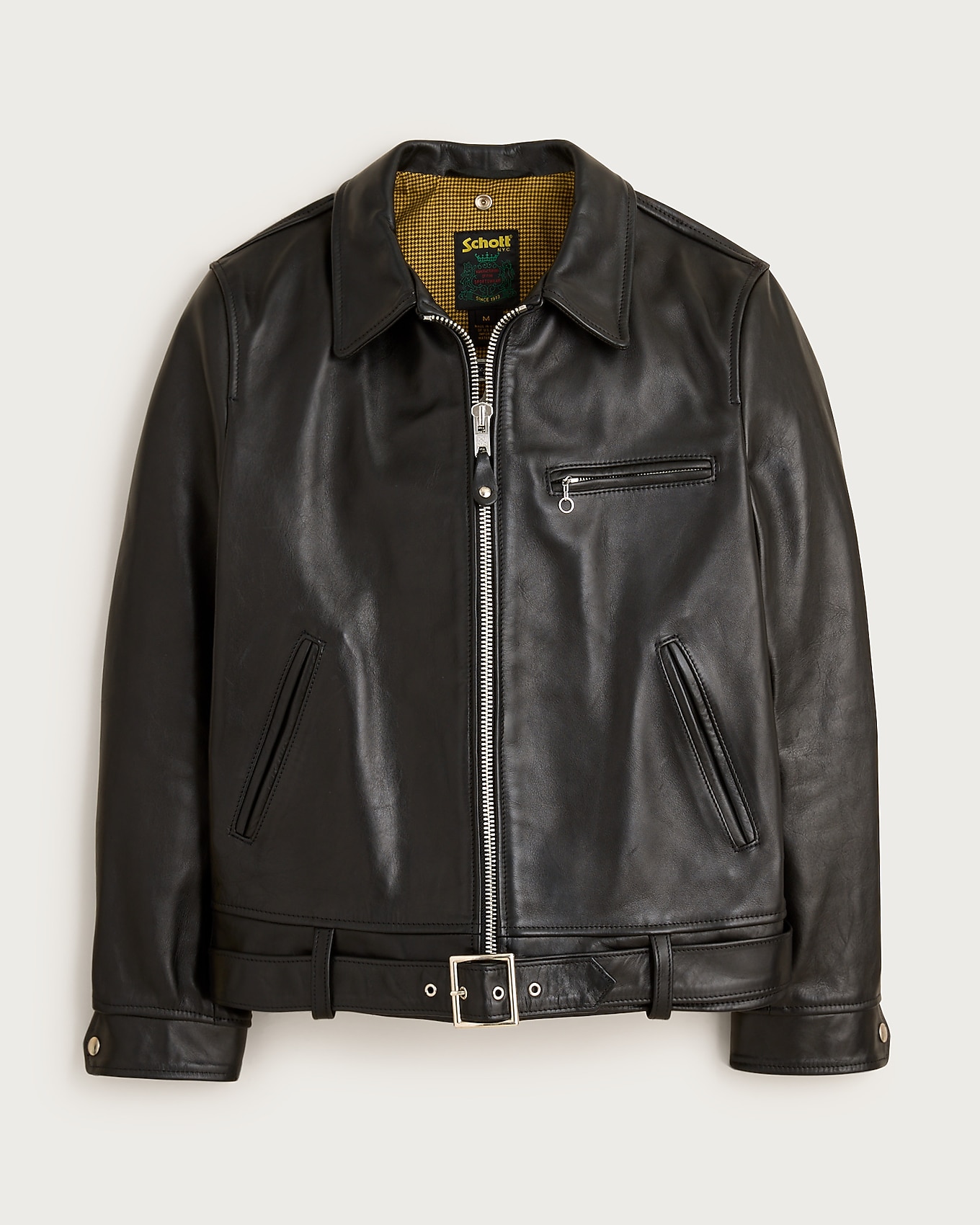 Limited-edition Schott NYC X Wallace & Barnes Retro Moto Jacket In