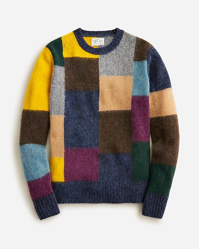 メンズウェア COLORFUL GEOMETRY PATTERN JQD KNIT CREW COLORFUL