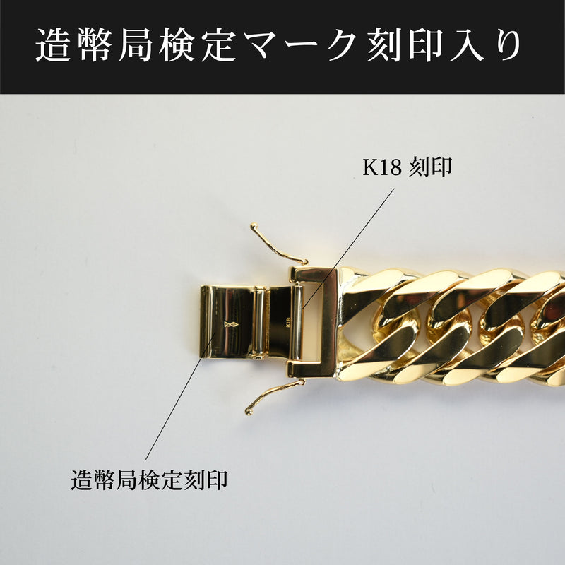 要お問い合わせ】喜平 ネックレス K18 ダブル 6面 923g 65cm 造幣局