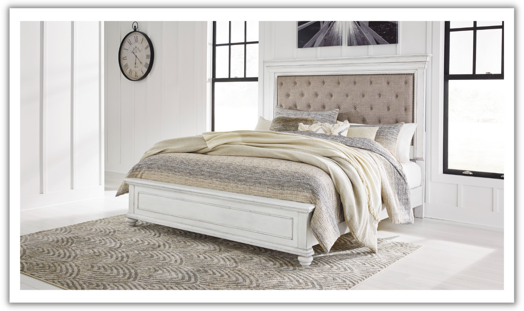 Buy Modern Heritage Kanwyn Wooden Bed In Whitewash Online
