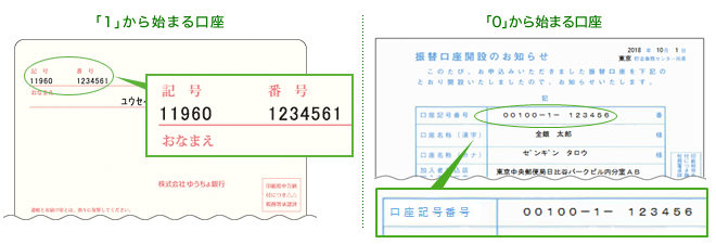 記号番号から振込用の店名・預金種目・口座番号を調べる－ゆうちょ銀行