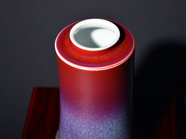 有田焼】筒形花瓶 窯変辰砂 - JTOPIA