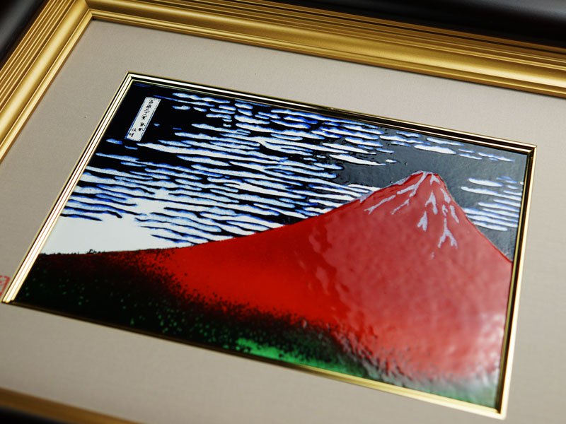 京七宝】陶額 吉祥赤富士- JTOPIA