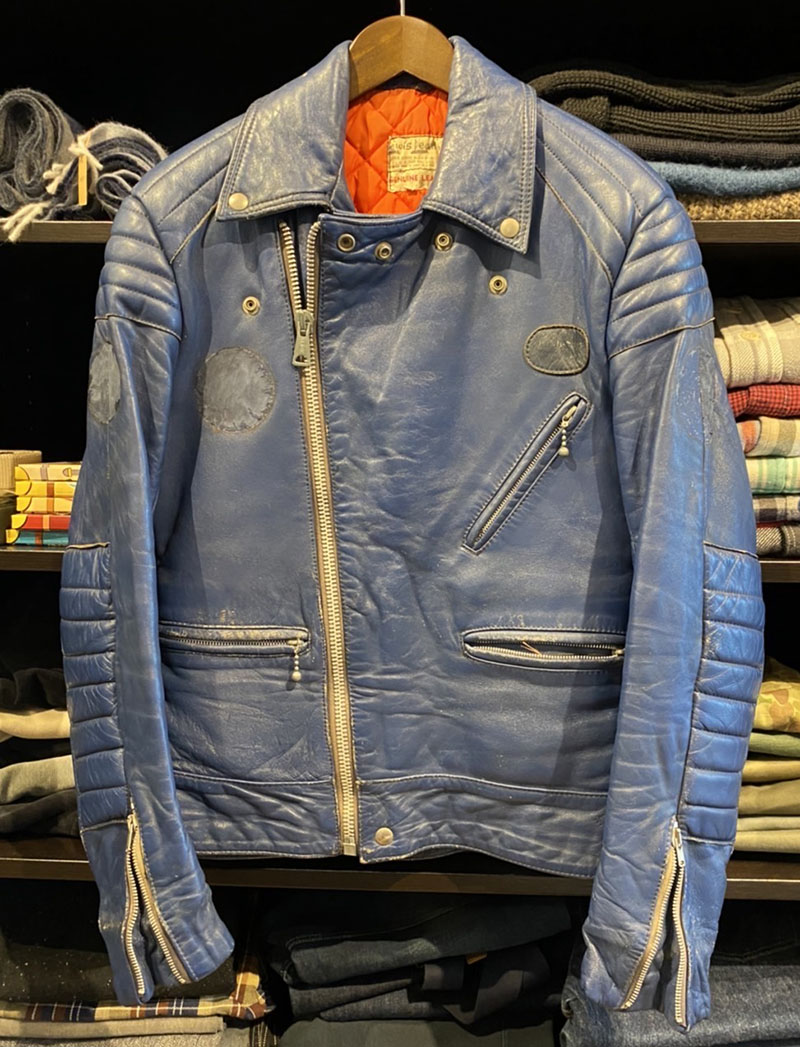 ルイスレザーの買取 70s ヨーロッパ ブルー サイズ34 | 古着買取のJUNK