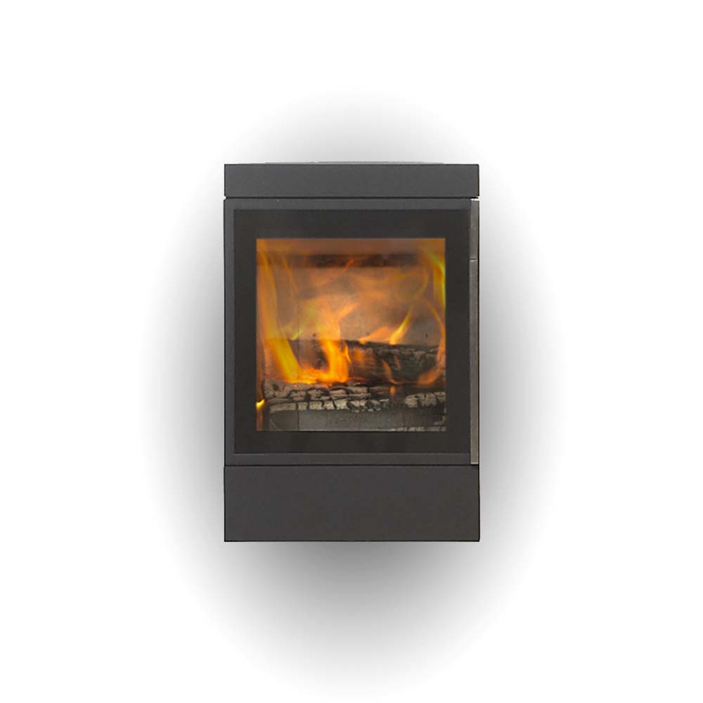 Small Wall-Mounted Wood Stove | Cubic Wall from Jydepejsen