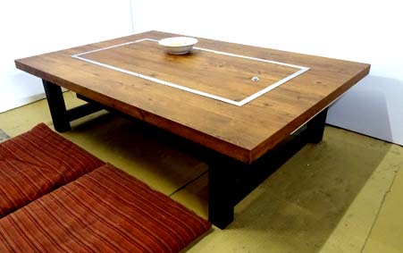 たこ焼＋鉄板焼（お好み焼）兼用テーブル 4人用 座敷用 ガス用