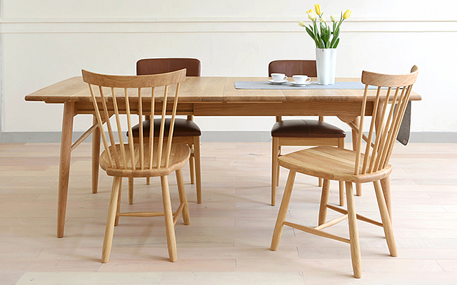 伸長式テーブル クラシック-北の住まい設計社／ダイニングテーブル