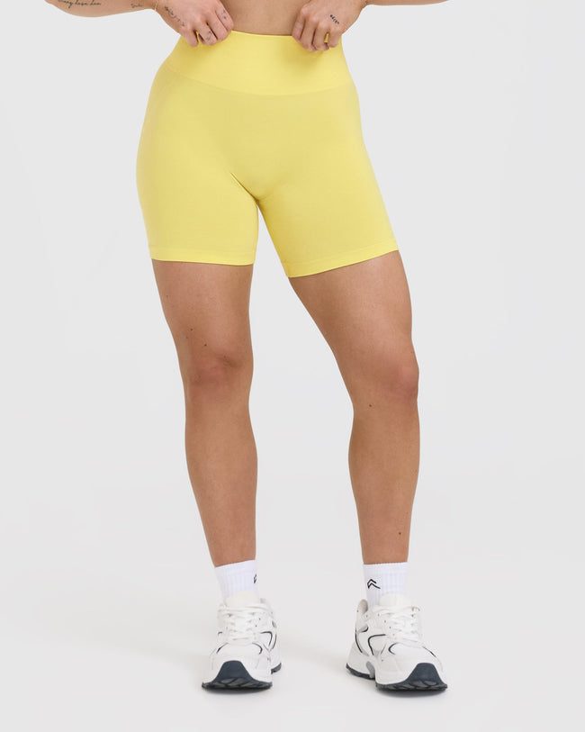 Yellow Gym Shorts Women's - Lemon Yellow | Oner Active