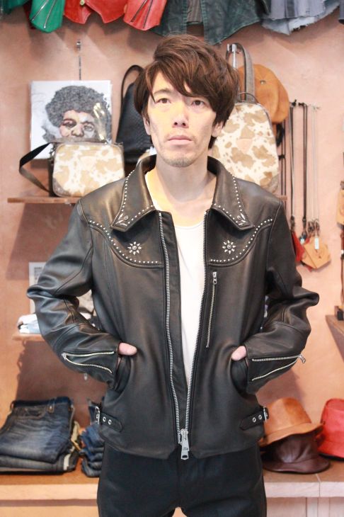 スタッズシングルライダース ロックファッション・バイカー
