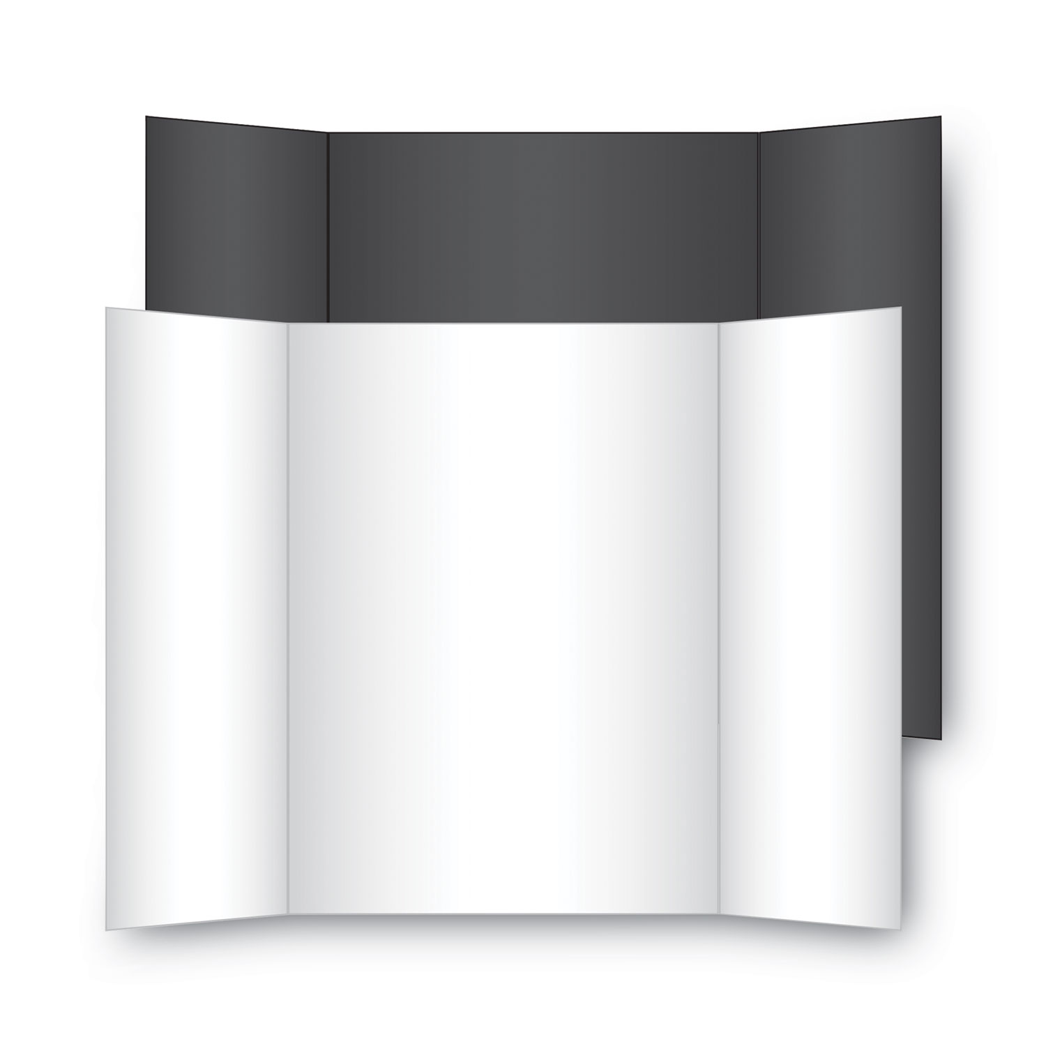 Eco Brites Too Cool Tri-Fold Poster Board, 36 x 48, Black/White, 6