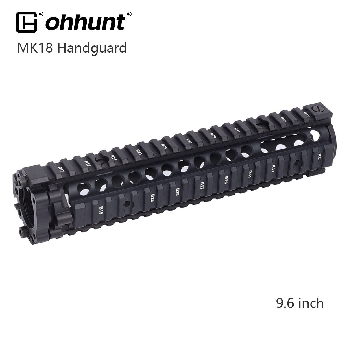 AR-15用ミッドレングス9.6インチMK18クアッドレールハンドガードフリー