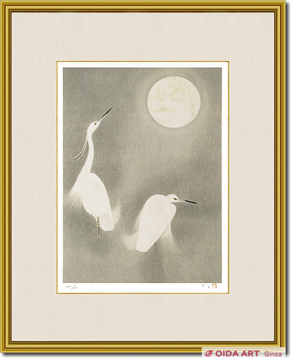 上村松篁 雪月花三題「月」 | 絵画など美術品の販売と買取 | 東京