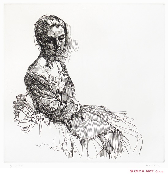 小磯良平 踊り子 | 絵画など美術品の販売と買取 | 東京・銀座 おいだ美術