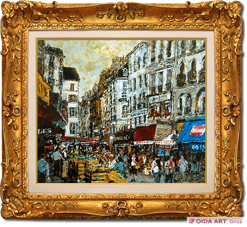 児玉幸雄 ルー・ド・セーヌの朝市 | 絵画など美術品の販売と買取