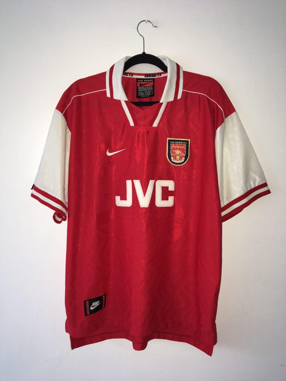 Arsenal Home футболка 1996 - 1998. Sponsored by JVC