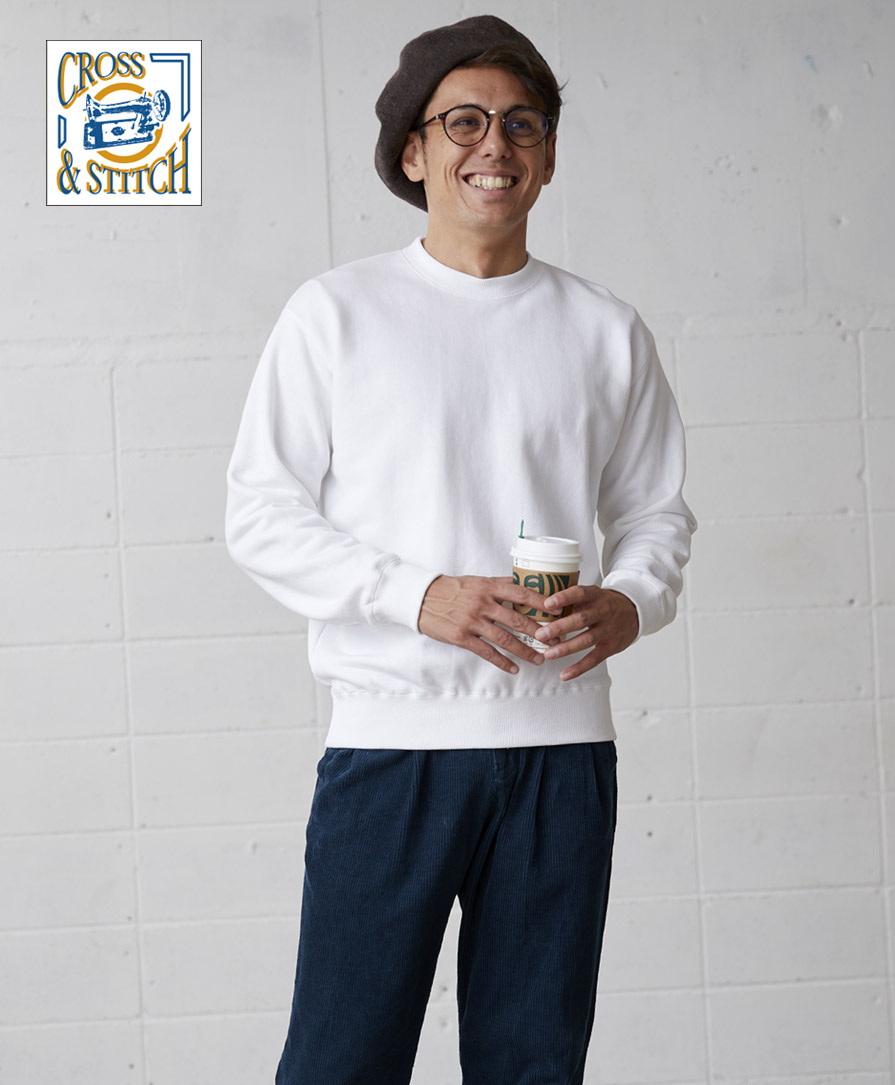CROSS&STITCH SW2210 レギュラーウェイトスウェットシャツ｜無地