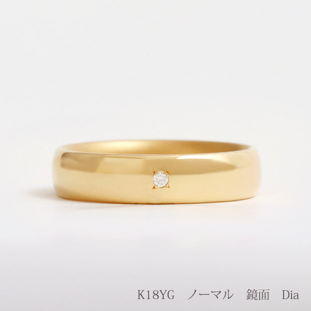 K18/Pt「ミーレ ワイド」リング － イエローゴールド